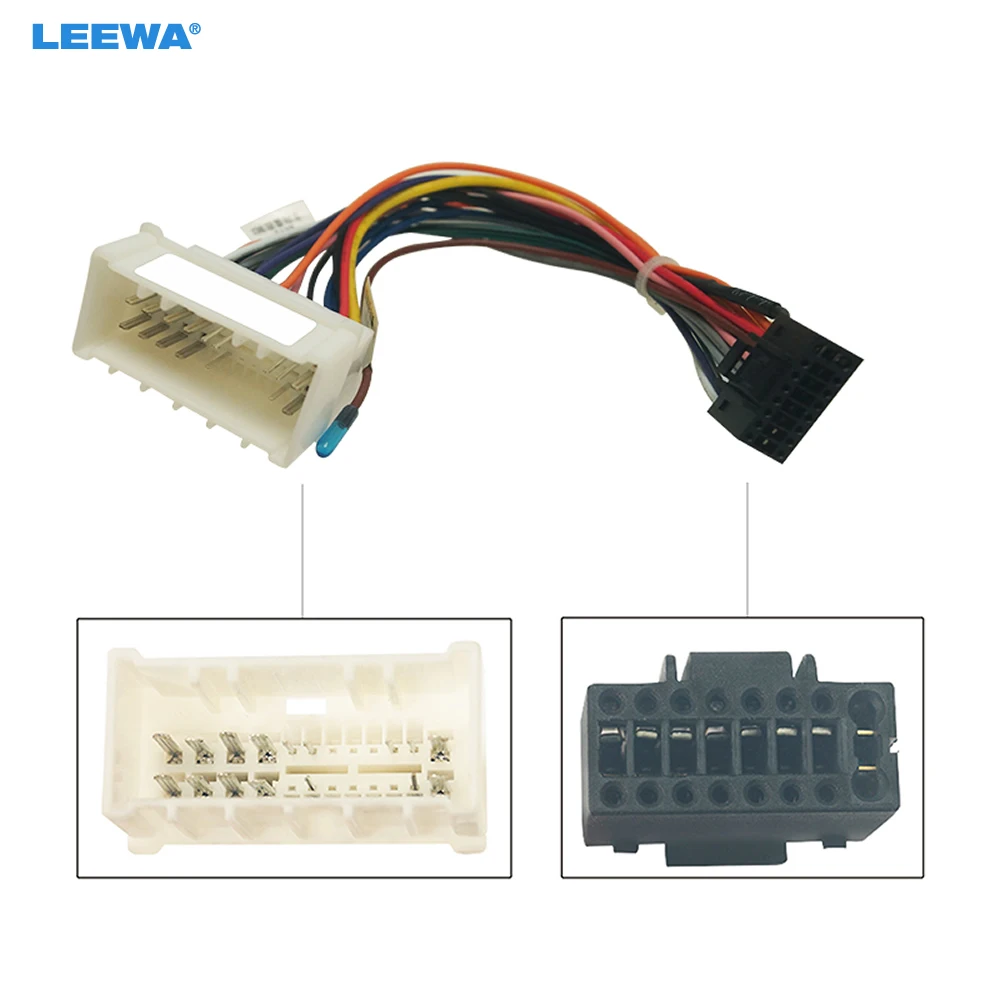 

LEEWA автомобильный аудио 16-контактный DVD-плеер адаптер питания для Hyundai Elantra Tucson Kia Cerato стерео разъем жгут проводов # CA6526