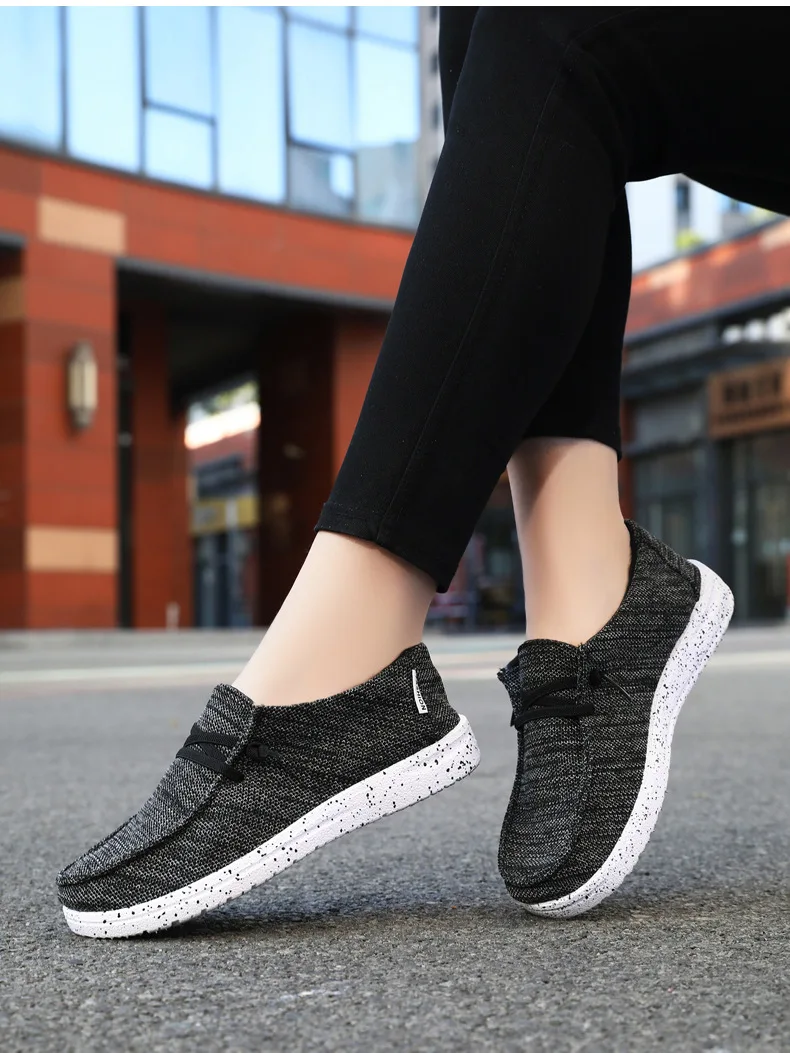 Zapatos informales bajos con cordones para mujer, zapatillas de lona ligeras y duraderas con suela plana, novedad de primavera, 2024