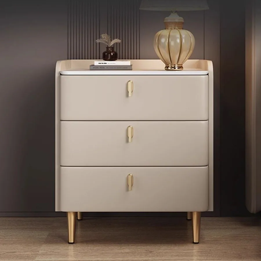 

Nordic Nightstands Bedroom Gold Drawers Grey Modern Nightstands Orgenizer Minimalist Luxury Space Saving Mesita Noche Home Decor