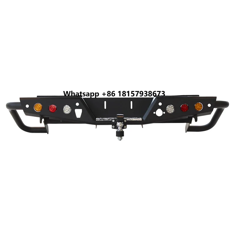 

Heavy Steel Rear Bumper for Hilux Vigo 4x4 Pickup Accessories Free Custom Logo Compatible Ranger Tacoma Navara Triton Models