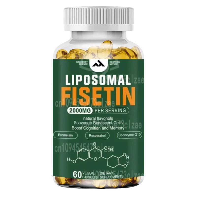 

Липосомальная добавка Fisetin, 2000 мг, содержащая центритина, TMG и реавертрол, 60 капсул