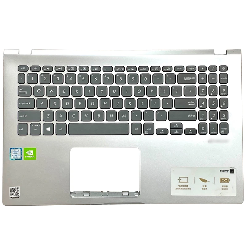 Original 95% NEW for ASUS VIVOBOOK15 X509 X509FA X509FB X509FJ Laptop Palmrest Upper Case US Keyboard Silver Gray