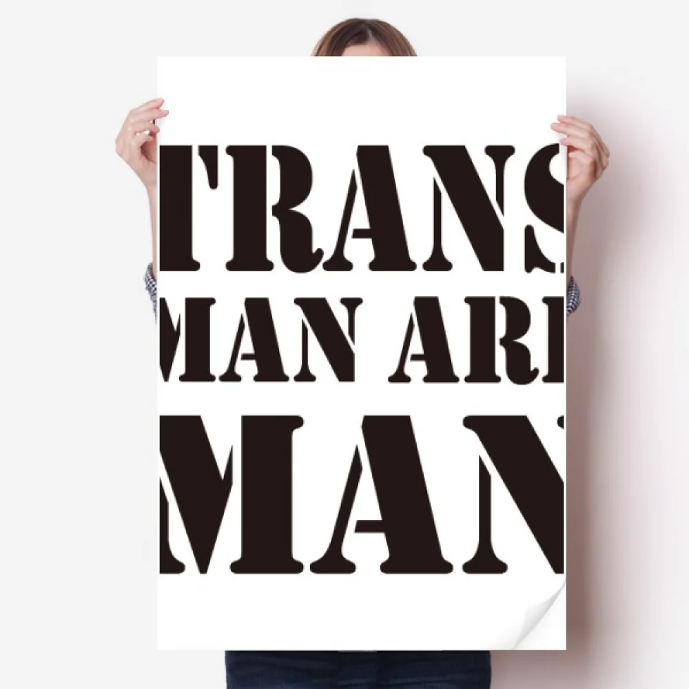 

Trans Man Support LGBT Transgender Sticker Decoration Poster Playbill Wallpaper Window Decal