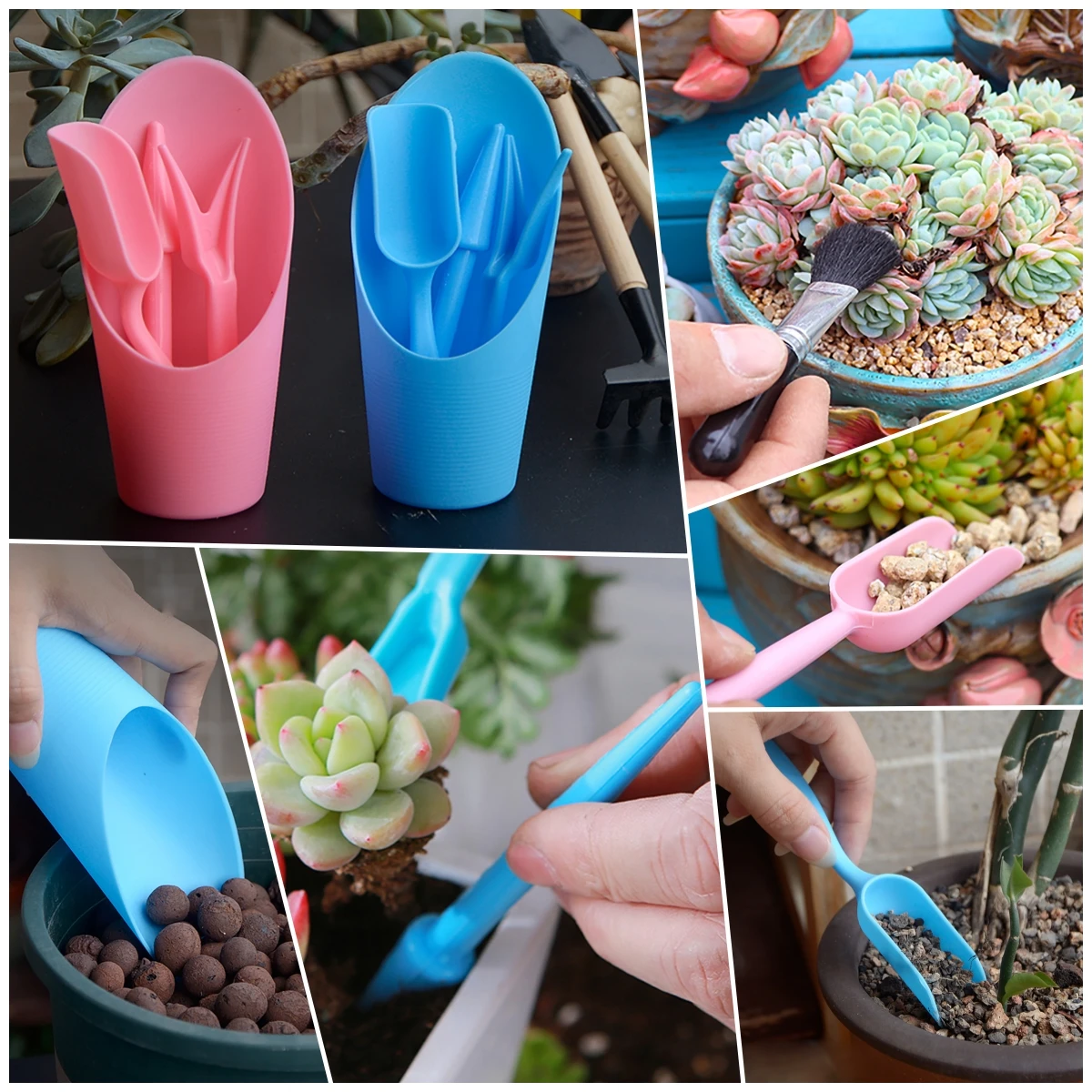 8Pcs/set Succulent Planting Kit Bucket Shovel Brush Watering Bottle Bonsai Seedling Transplanting Gadget Nursery Fertilizer Tool