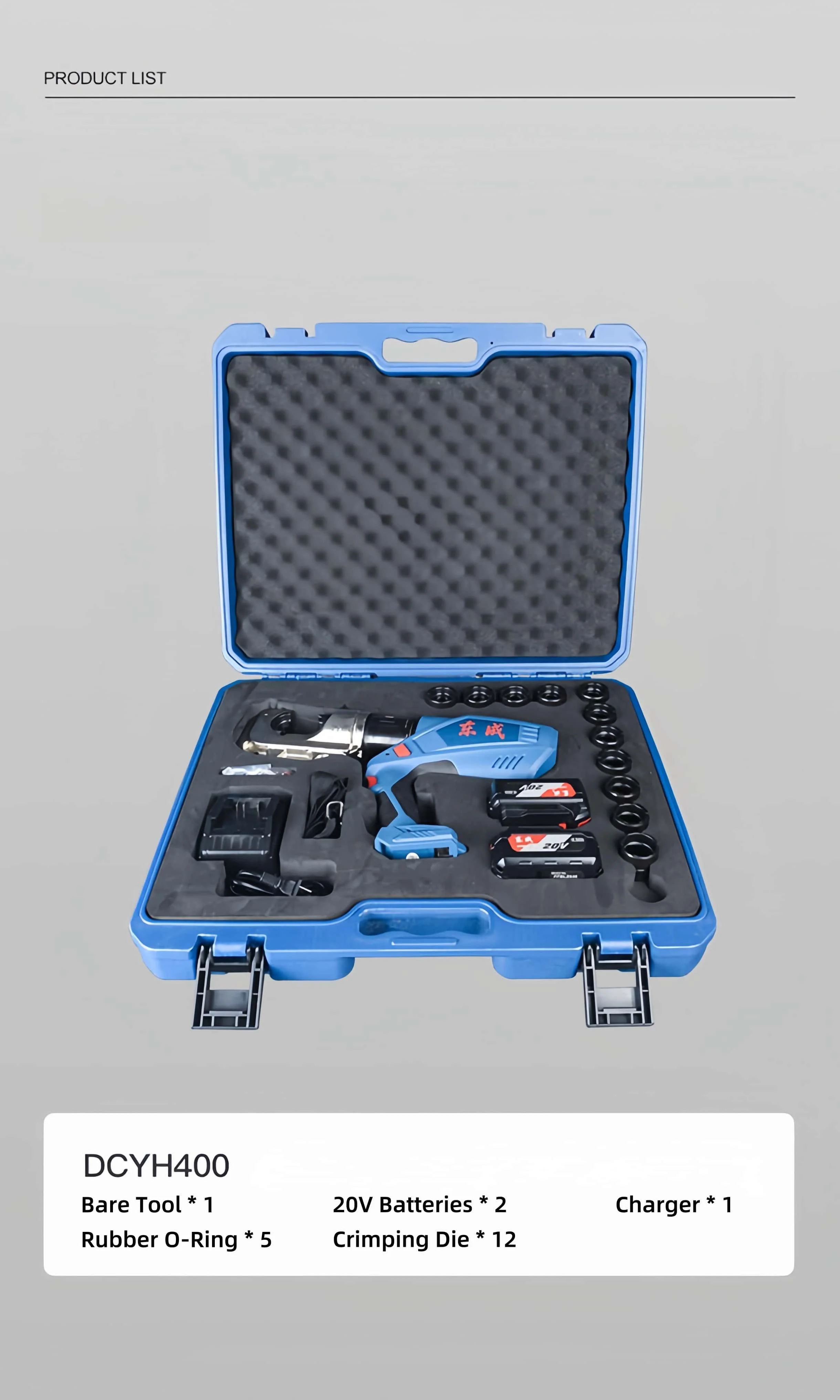 400E Hydraulic Tools New Arrival 20V/4.0Ah Battery-Powered Cable Crimping Pliers Automatic Grade - view 2