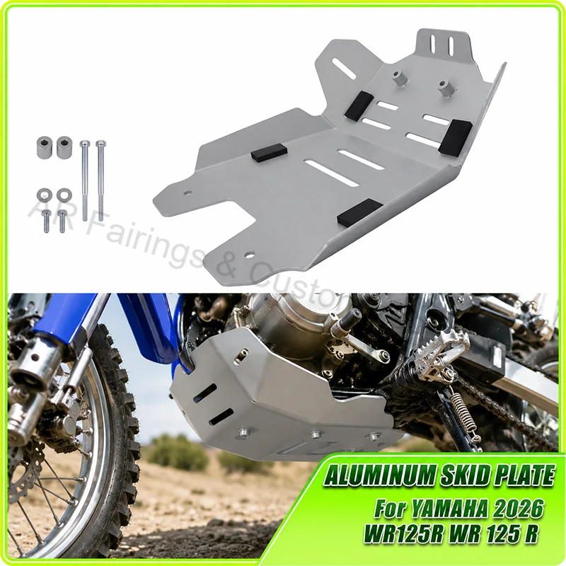 Алюминиевая защитная пластина двигателя для мотоцикла Yamaha 2026 WR125R WR 125 R Dual Sport, защита днища, оригинальное оборудование. # BWN-F84R0-V0-00