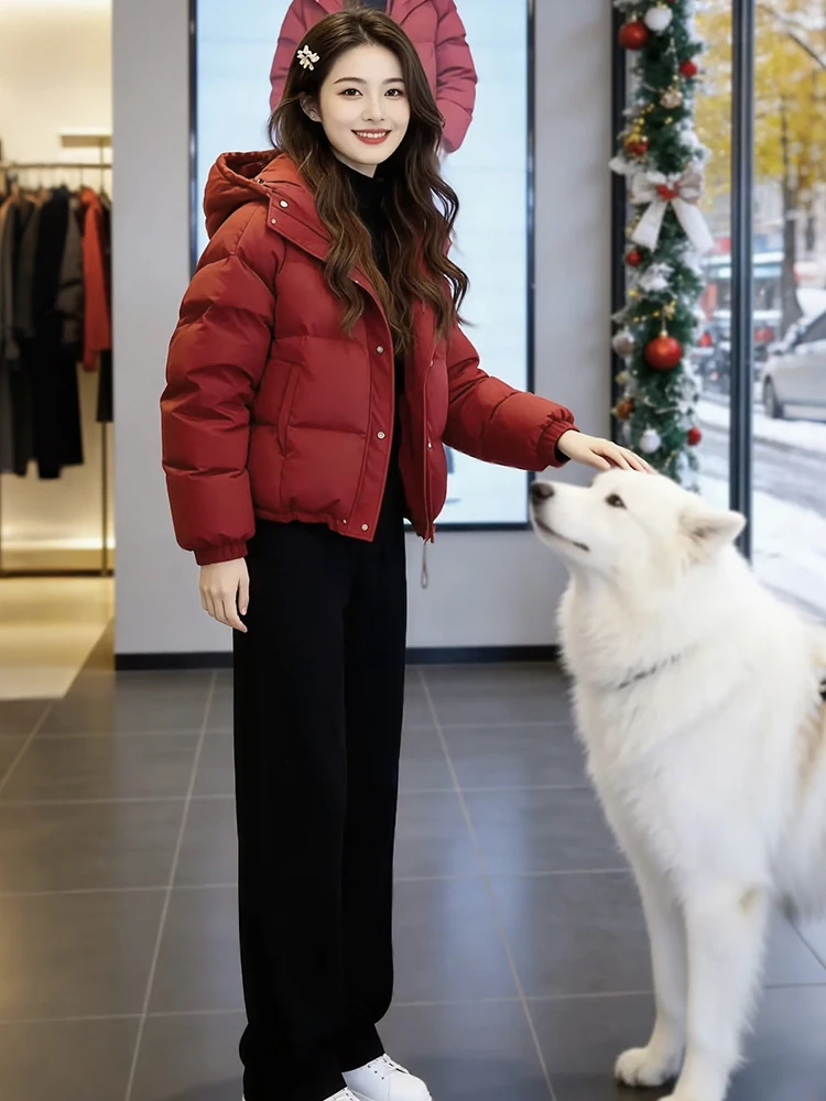 

Уникальный дизайн, теплая женская зимняя куртка с капюшоном, наполненная хлопком и полиэфирным волокном, в корейском стиле, для повседневной носки