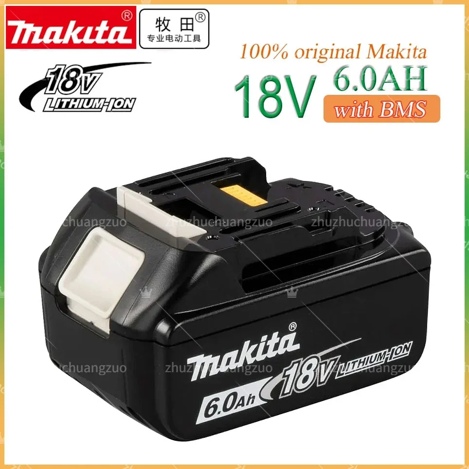 makita-100% Original Rechargeable Power Tool Battery Replaceable LED Lithium-ion 6.0 Ah 18V LXT 400 BL1860B BL1860BL1850