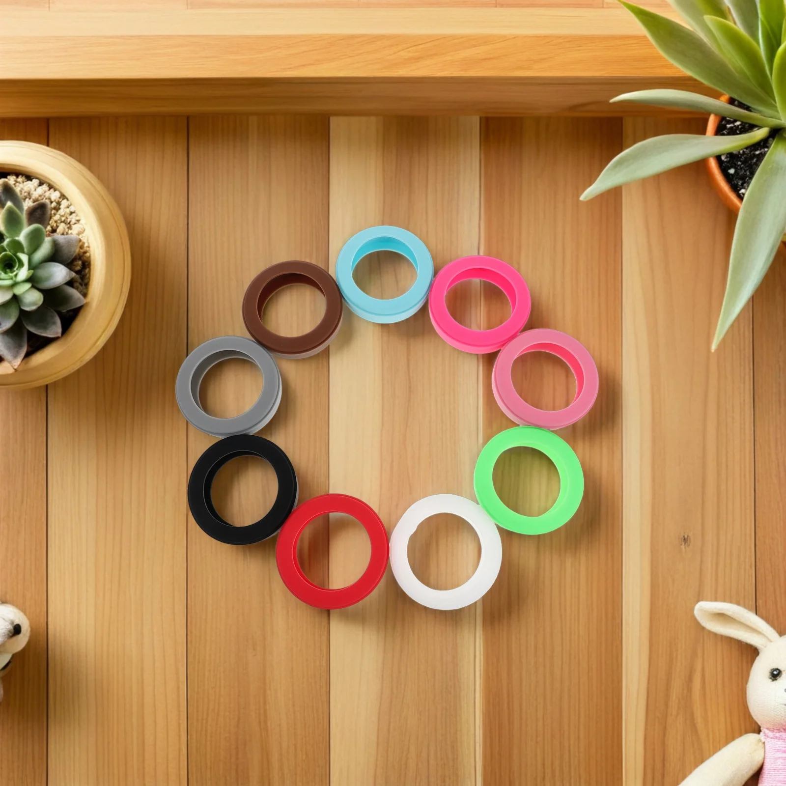 18 قطعة ربطات كابل سيليكون ملونة قابلة لإعادة الاستخدام منظم سلك مرن لشحن الأسلاك إدارة الكابلات الأشرطة متعددة الأغراض ل