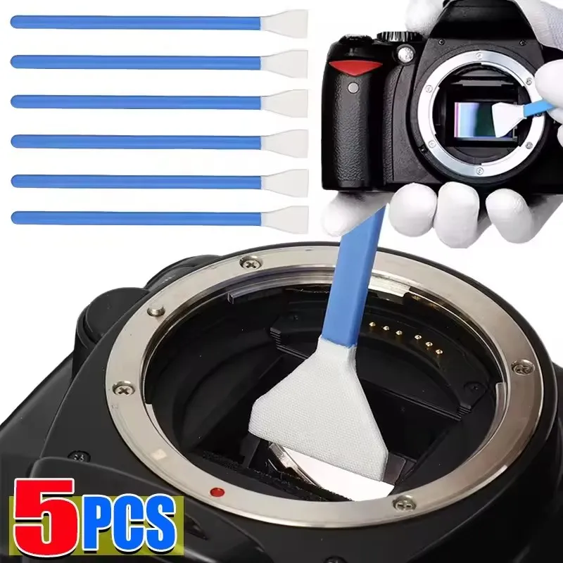 5Pcs Professional Sensor Cleaner Swab Kit for Digital Camera's CCD or CMOS Sensor for Full-Frame APS-C M4/3 Sensors Cleaning
