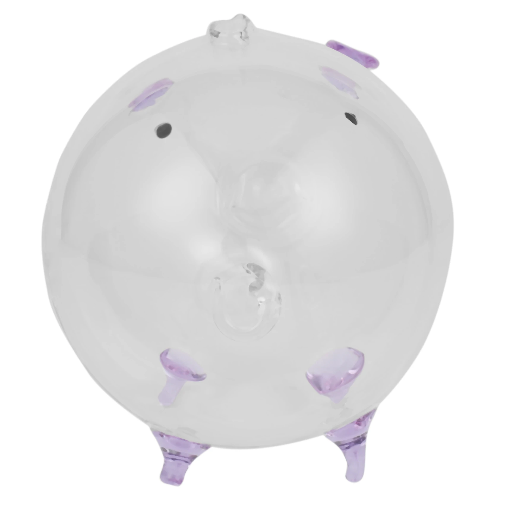 Pig Piggy Bank Money Boxes Coin Saving Box Cute Transparent Glass Souvenir Birthday Gift For Children Kids-Purple