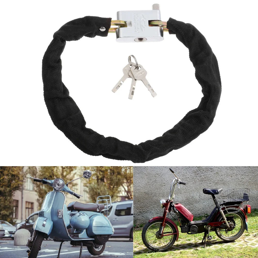 0.65M Metal Heavy Duty Chain Lock Motorcycle Anti-theft Padlock Bicycle Scooter Locks Anti-theft Protection Motorbike Accessory