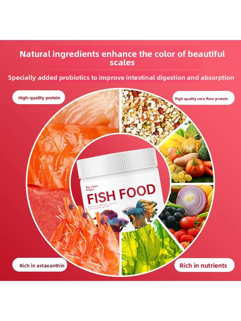 THUMB Red Enhancer Betta Fish Food, Micro Pellets Specially Formulated for Siamese & Paradise Fish
