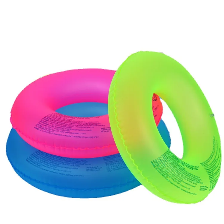 

Fluorescence Color Inflatable Transparent Swimming Ring Swim Floater Ring for Adults Kids