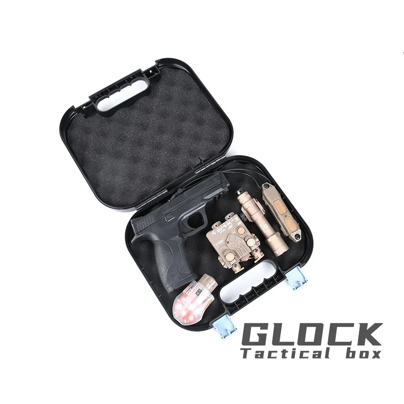 For GLOCK Storage box Multifunctional Portable Plastic Gun Case Waterproof Tactical ABS Pistol Case for G17 Hunting suitcase