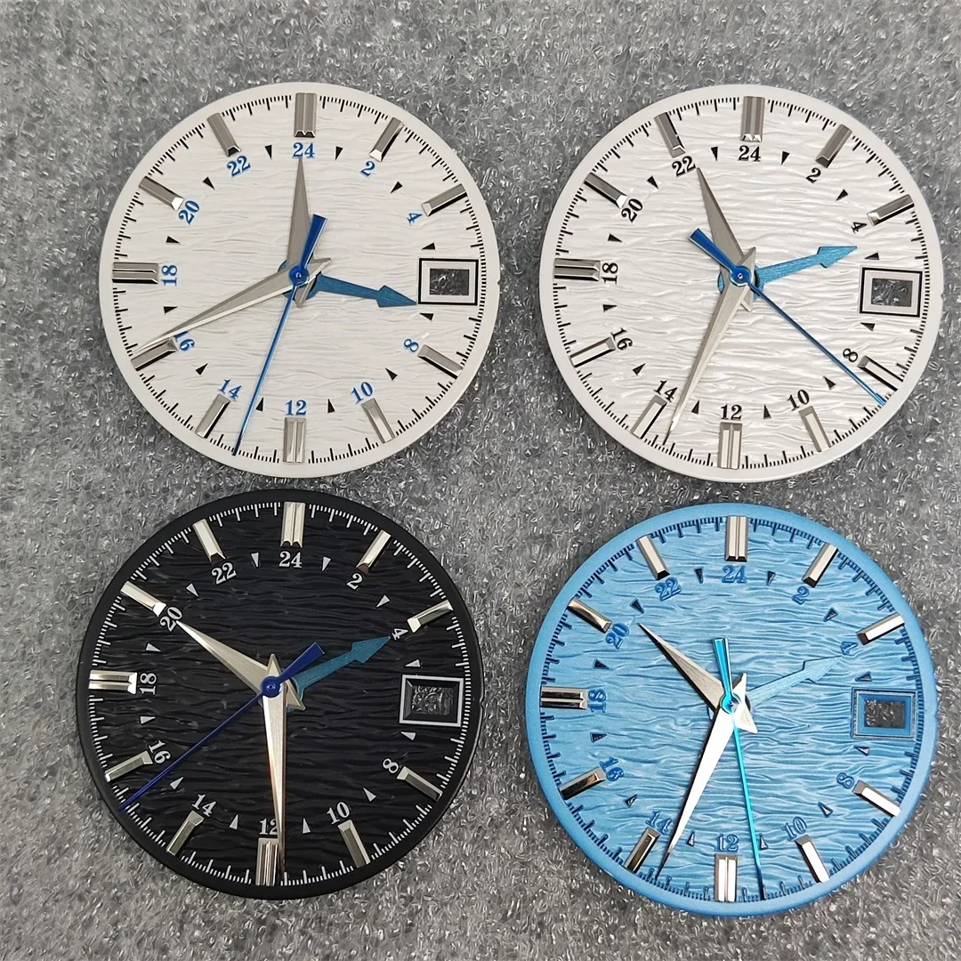 NH34 الطلب عالية الجودة NH34 الأيدي تموج سطح ساعة الطلب ل Seiko 28.5 مللي متر ساعة الغوص تعديل الملحقات