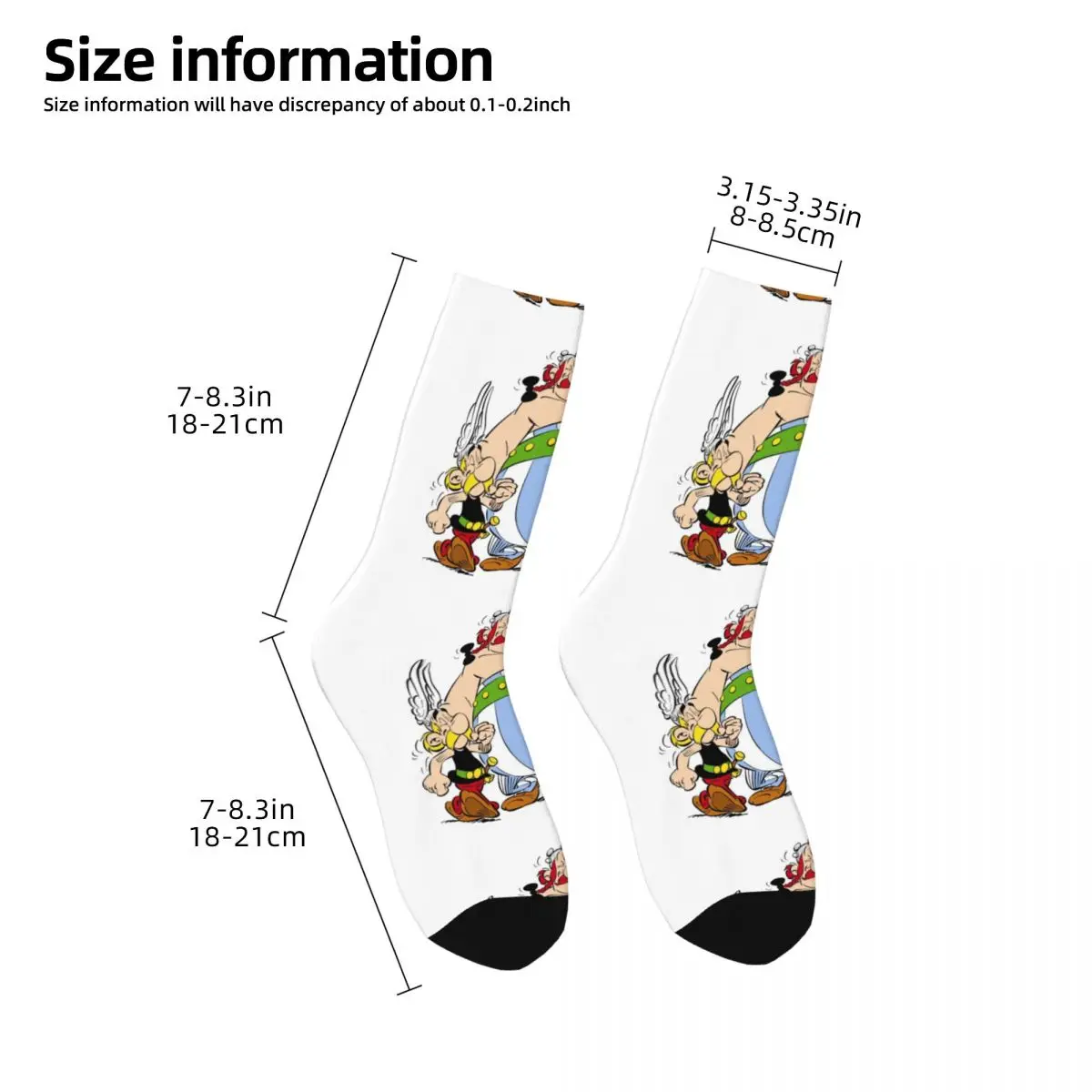 Asterix And Obelix Socks Harajuku Super Soft Stockings All Season Long Socks Accessories for Man's Woman's Gifts