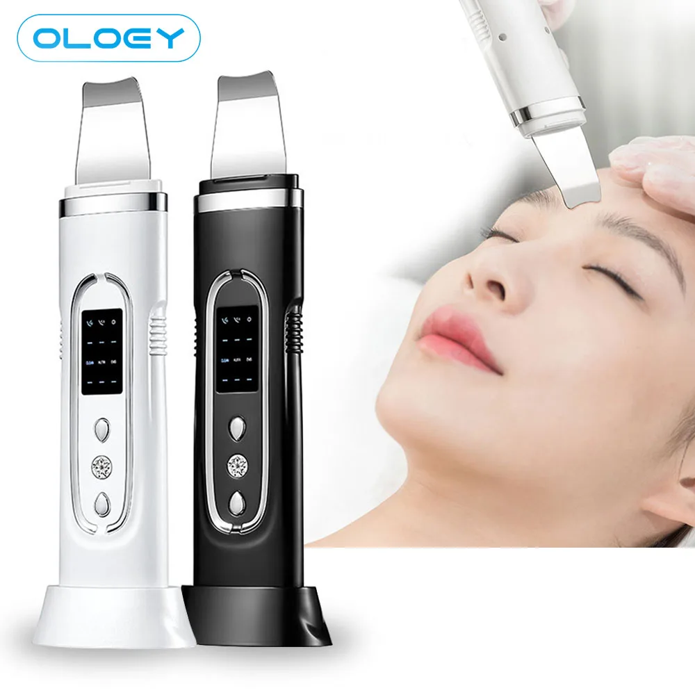 

Ultrasonic Skin Scrubber Electric Facial Cleansing Pore Deep Cleanser Acne Blackhead Remover Peeling Shovel Device BeautyMachine