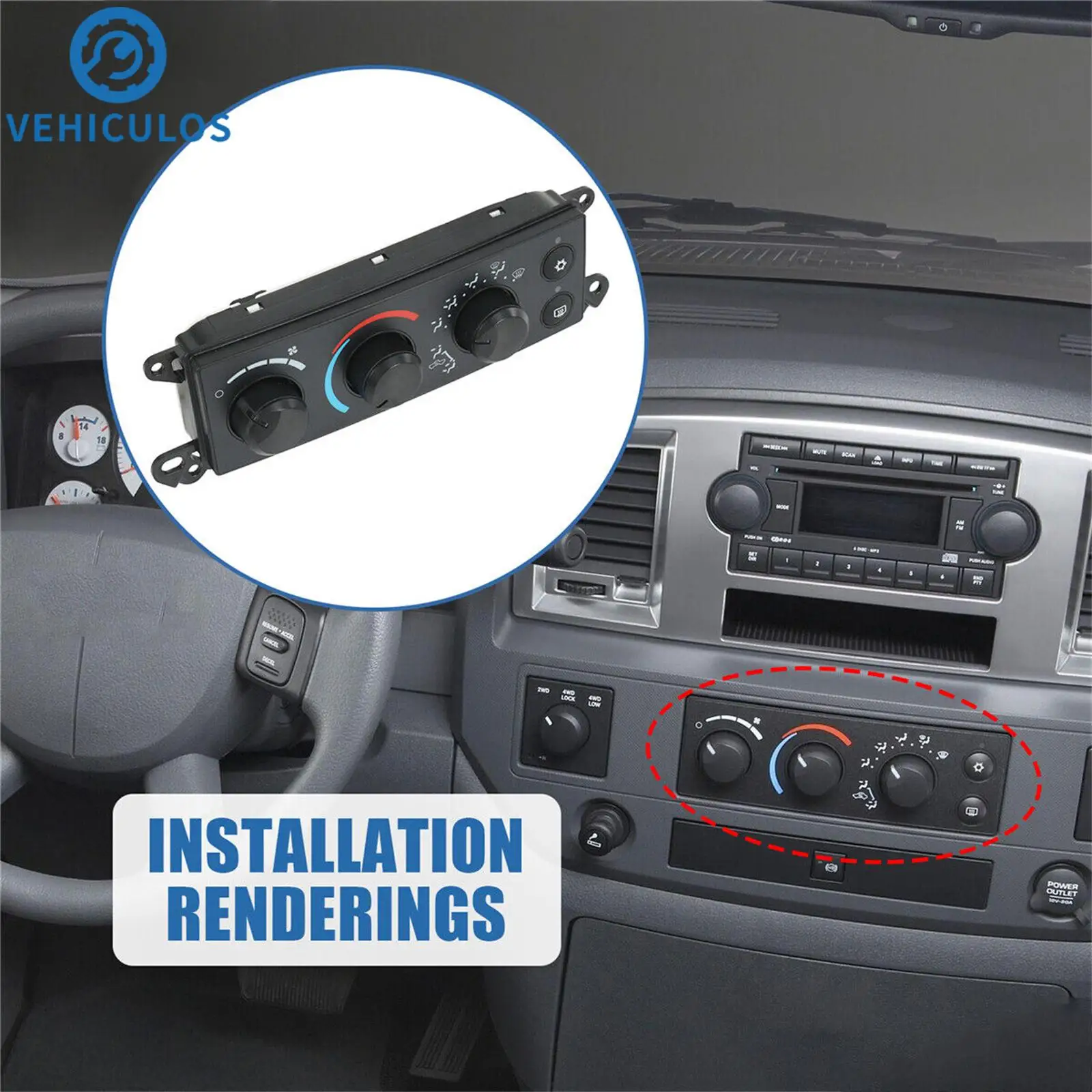 

AC Heater Climate Control Temperature Control 55056569AE P55056569AC P55056569AD P55056755AB For Dodge For Ram 1500 2500 3500