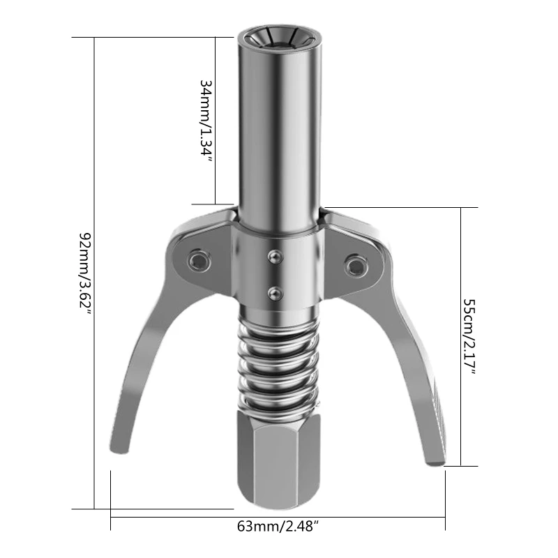 Grease Gun Adapter for Car Grease Coupler Lube Quick Release Lock On Coupling End 1/8 High-pressure Oil Injection Nozzle