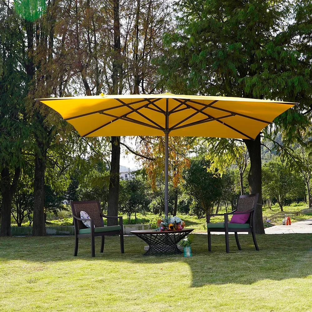 Outdoor Umbrellas Big Size Garden Aluminum 4x4 Umbrella For Dining