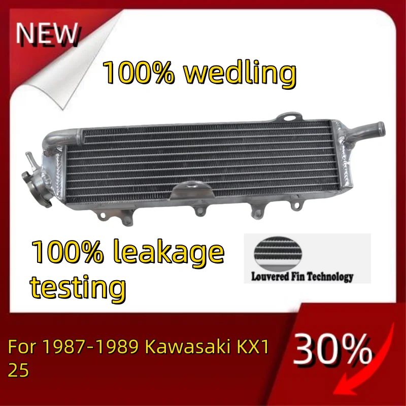 

NEW all Aluminum Radiator For 1987-1989 Kawasaki KX125 KX 125 Cooler Cooling Coolant 1987 1988 1989