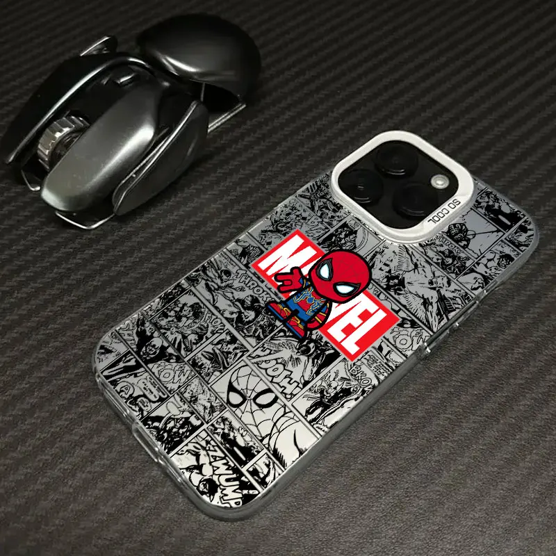 Ironmans Spidermans Phone Case For iPhone 17 17e 16e 16 15 14 13 12 11 mini Pro Max X XR XSMAX Air Plus Anti Fall Matte Cover view 3