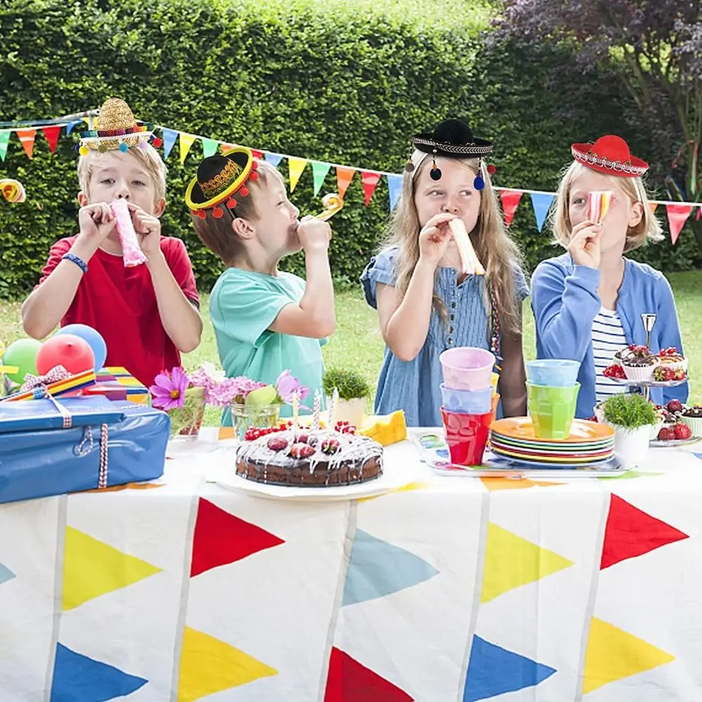 Dekorationen Performance Requisiten Partygeschenke Kostümzubehör Geschenk Mexikanischer Hut Stirnband Haarbänder Mini Sombrero Damen Haarreifen