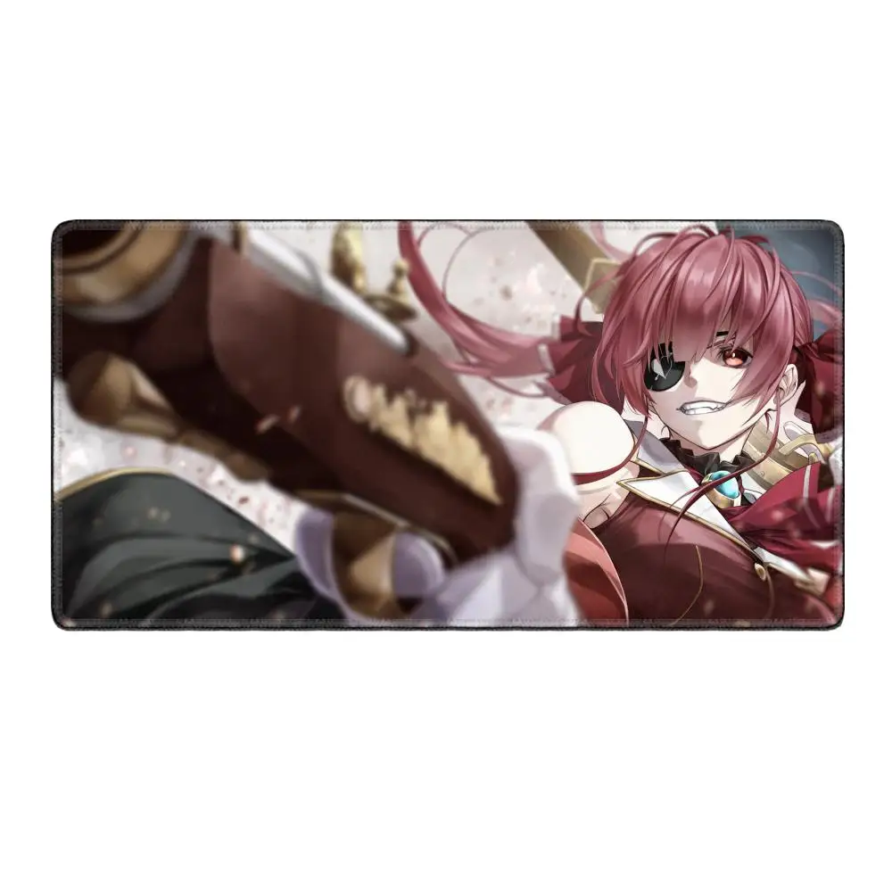 Houshou Marine Hololive Anime Girl Mousepad Large Gaming Mouse Pad LockEdge Thickened Computer Keyboard Table Desk Mat