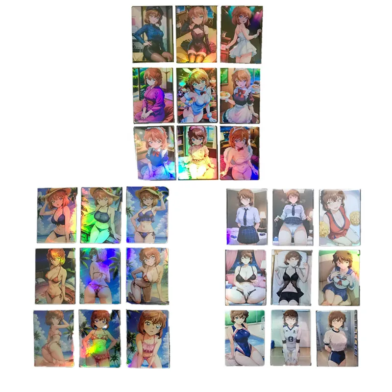 

27pcs/set Anime Sexy Card Detective Conan Haibara Ai Nude Card Homemade ACG Comic Cards Toy Game Gift Collection