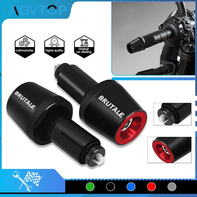 Motorcycle CNC Handle Bar Grip Ends Anti Slider Cap For BRUTALE920 675 800 brutale1090-R/RR CORSA DRAGSTER F3 675 800 AGO