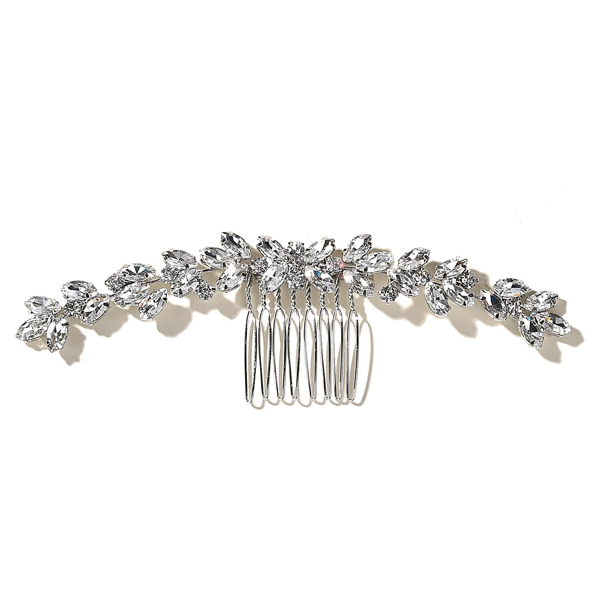 Classical Women\'s Hair Bun Coiffure Rattan Rhinestone Welding Shaped Hair Comb Wedding Styling Bridal Headdresses