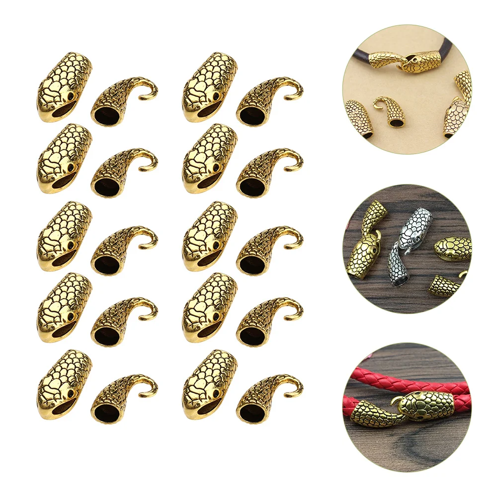 

Snake Head Bracelet Buckle Jewelry Closures Hooks Alloy Clasps Necklace Toggle Durable Long Use Bracelet Parts