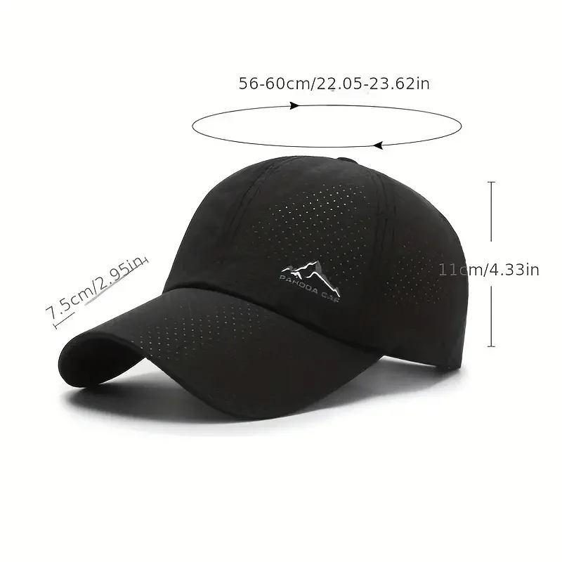 Leichte, belüftete Unisex-Baseballkappe aus Mesh – bleiben Sie kühl und geschützt im Sommer – Sonnenschutz für Damen und Herren, Einheitsgrößen-Fits – Detail 1