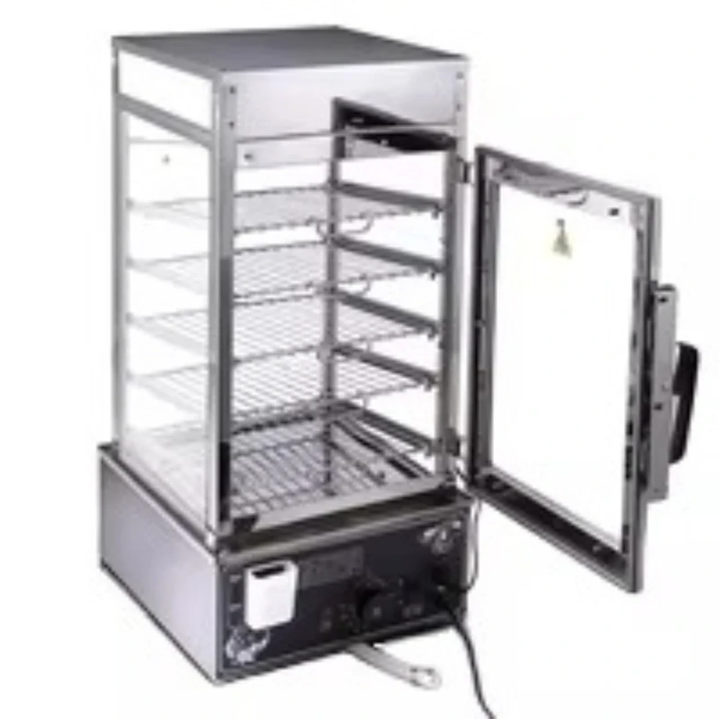 Warmer Display Bun Steamer Temperature Adjusted Food Warming Display Hot Dog Showcase