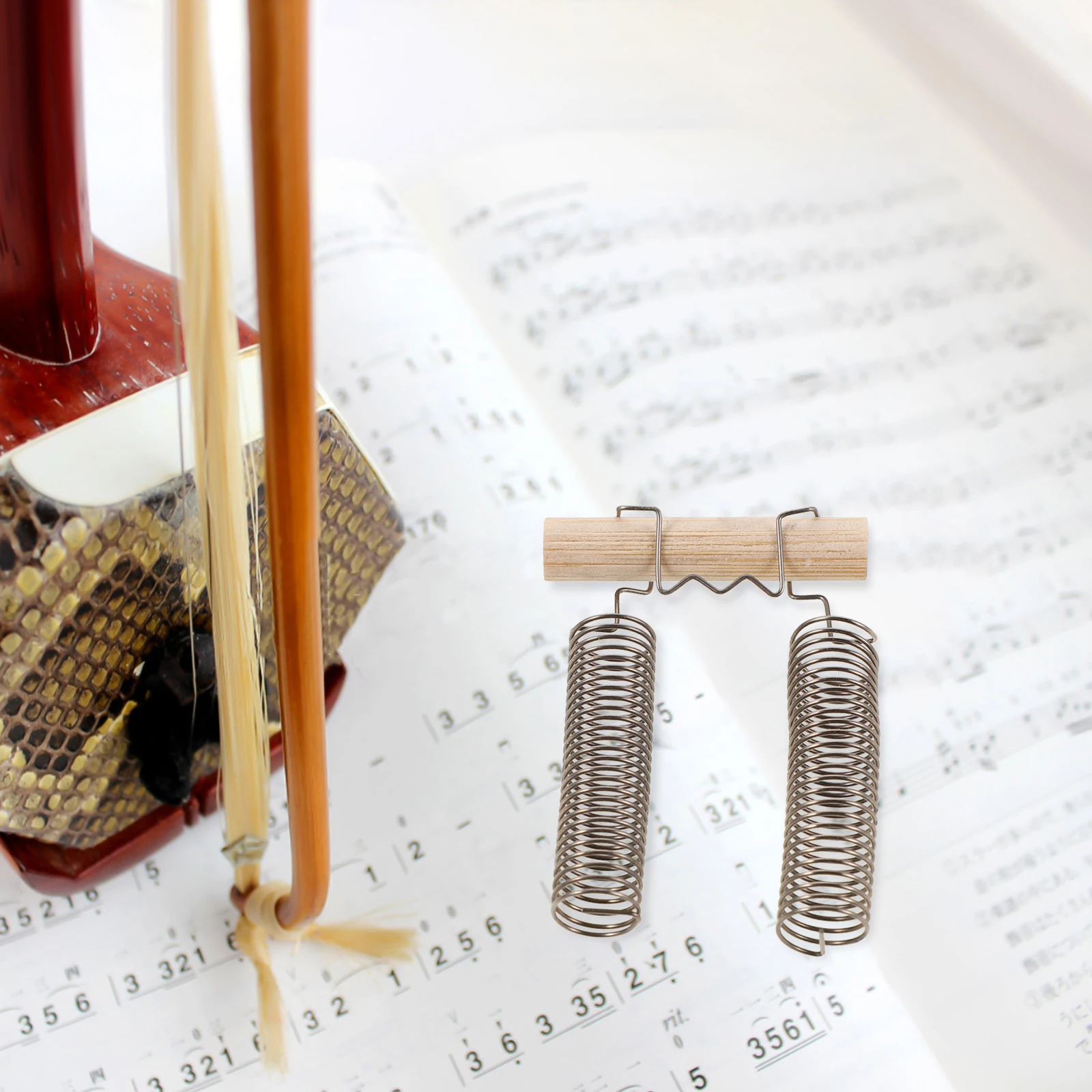 

Metal Wire Sound Resonance Volume Boost Spring Coiled Design Minimizes Noise Bamboo Tone Enhancer Compatible