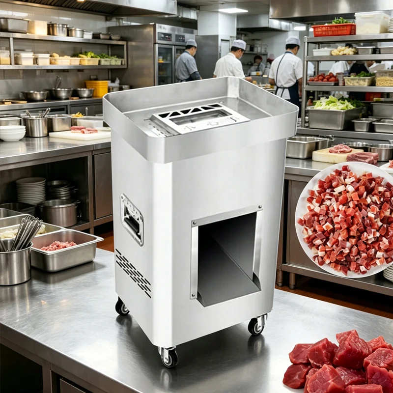 Electric Meat Chopper for Home Use - Fully Automatic Dicer for Beef Pork Chicken - Kitchen Appliance for Easy Food Preparation