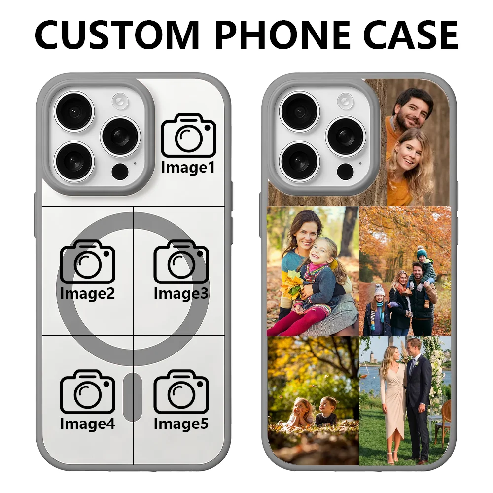 DIY Customized Magnetic Transparent Phone Case For iPhone 18 17 16 15 14 13 12 11 Pro Max Plus Mini Air E Shockproof Hard Cover