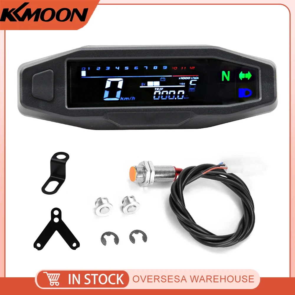 Motorcycle RPM Gauge Digital Speedometer Odometer Electric Injection Carburetor Instrument Turn Signal Light Indicator Moto