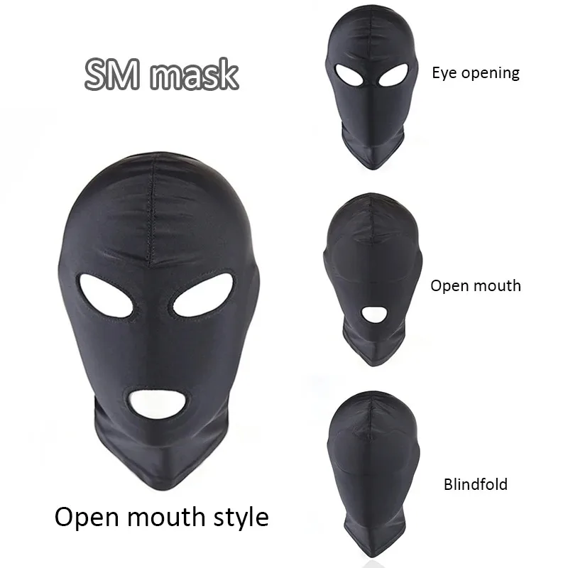 Fetish Harness Head Hood BDSM Slave Game Bondage Restraint Face Mask   Toys Role Play for Couples Master Anal Gay 
