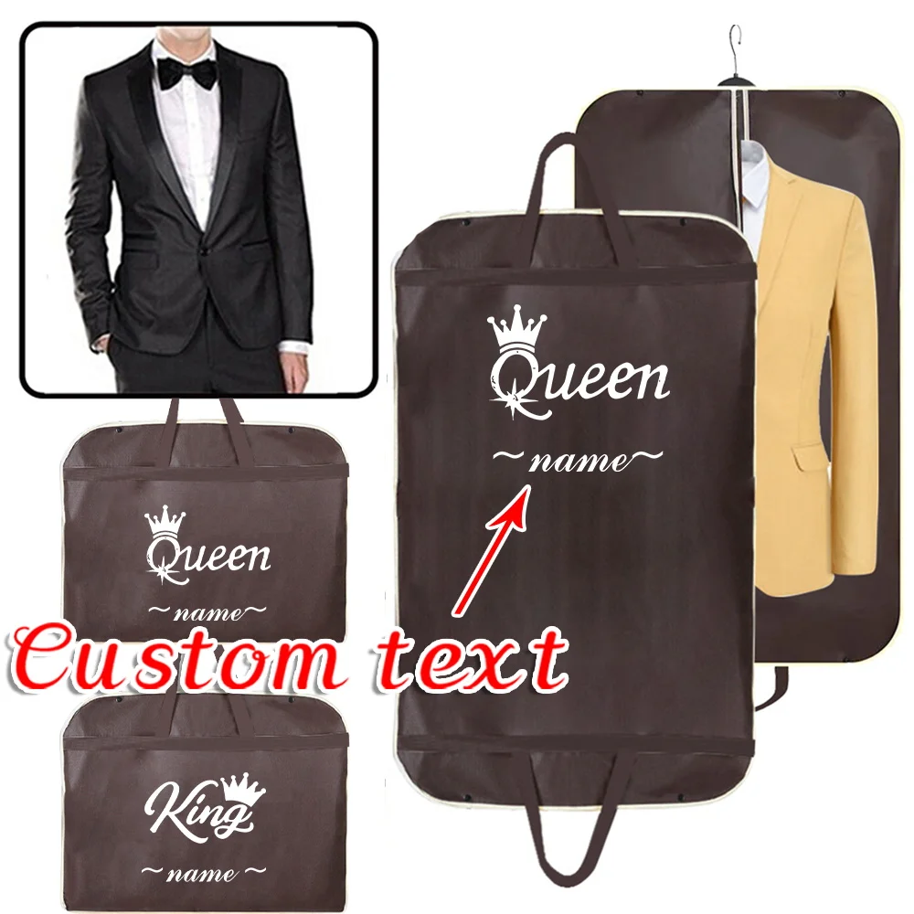 

Personalized Customization Name Brown Dustproof Clothing Cover Moisture-proof Wedding Dress Cover External Storage Bag