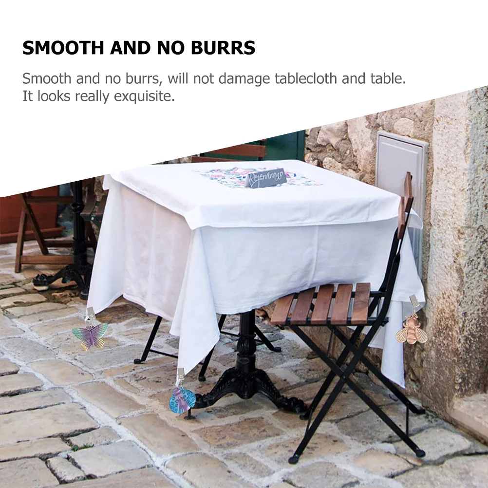 

8Pcs Alloy Tablecloth Clips Fixed Shaped Tablecloth Pendants Windproof Decorative Weights for Outdoor Patio Picnic Party Tables