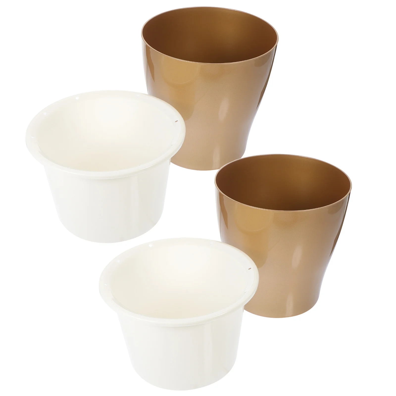 

2Pcs Plastic Planter Self Watering Flowerpot Large Silver Planter Durable Plant Holder for Indoor Outdoor Plant Growing