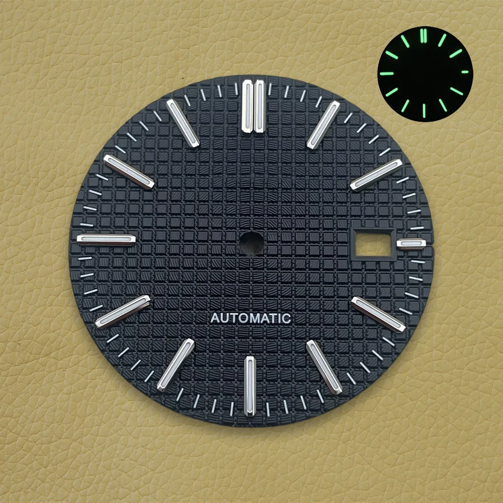 31.8mm High Quality S Logo Oak Dial Fit NH35/NH36/7S/4R Japanese Movement Green Luminous Watch Modification Repair Accessories