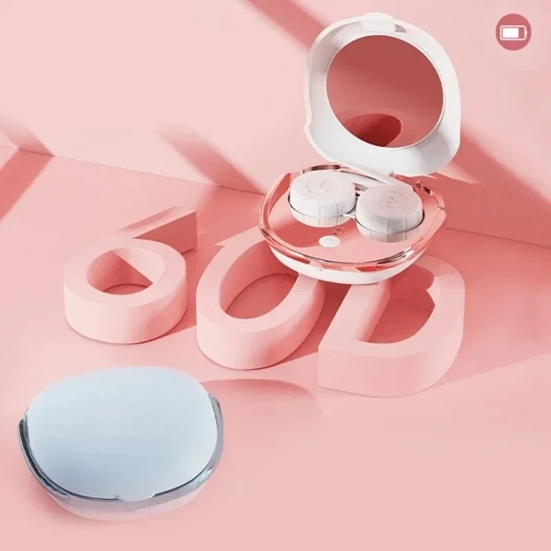Portable USB rechargeable contact lens cleaning machine, ultrasonic contact lens cleaning tool, girlfriend gift