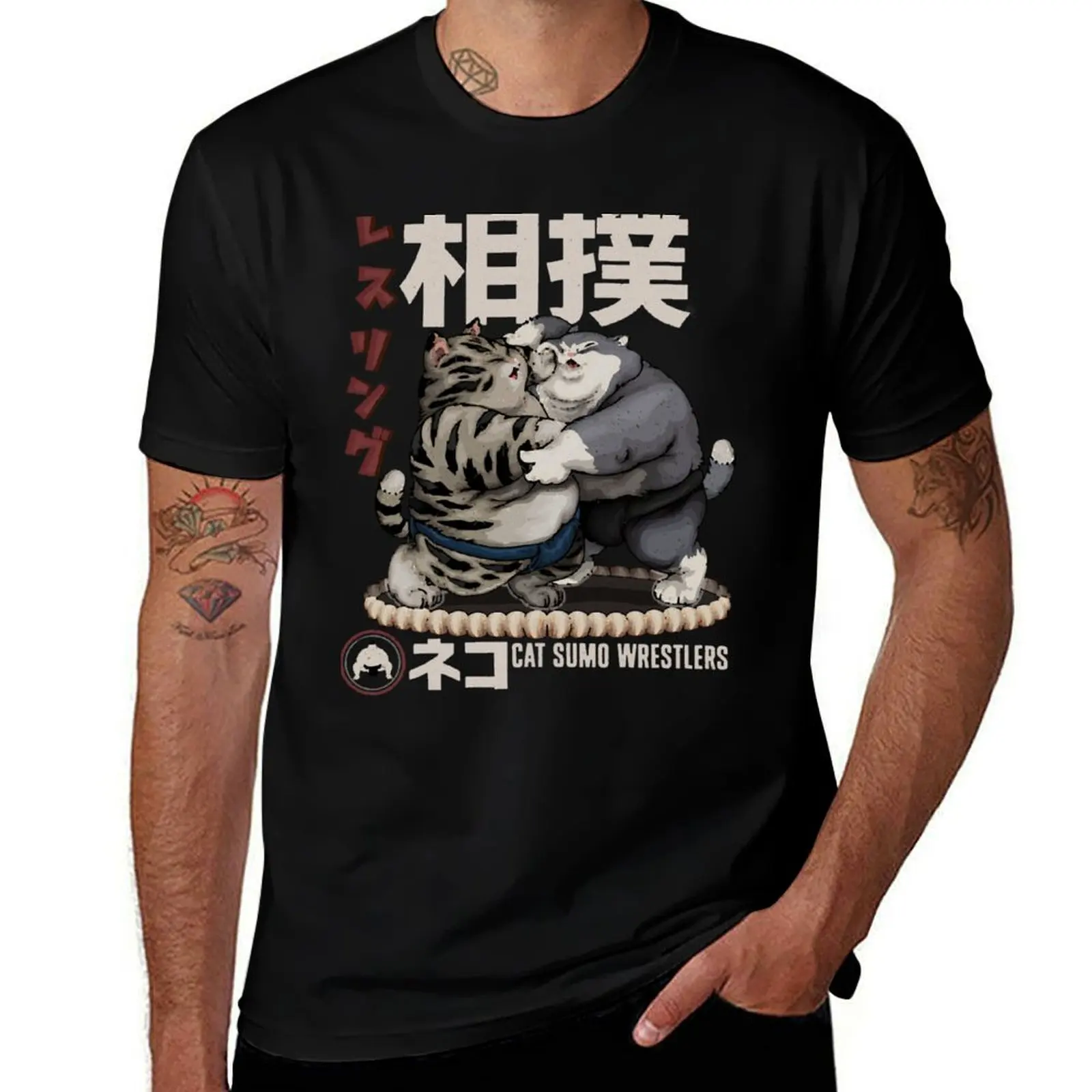 

sumo cat T-Shirt luxury t-shirt rapper graphic tees new edition graphics mens t shirts top quality