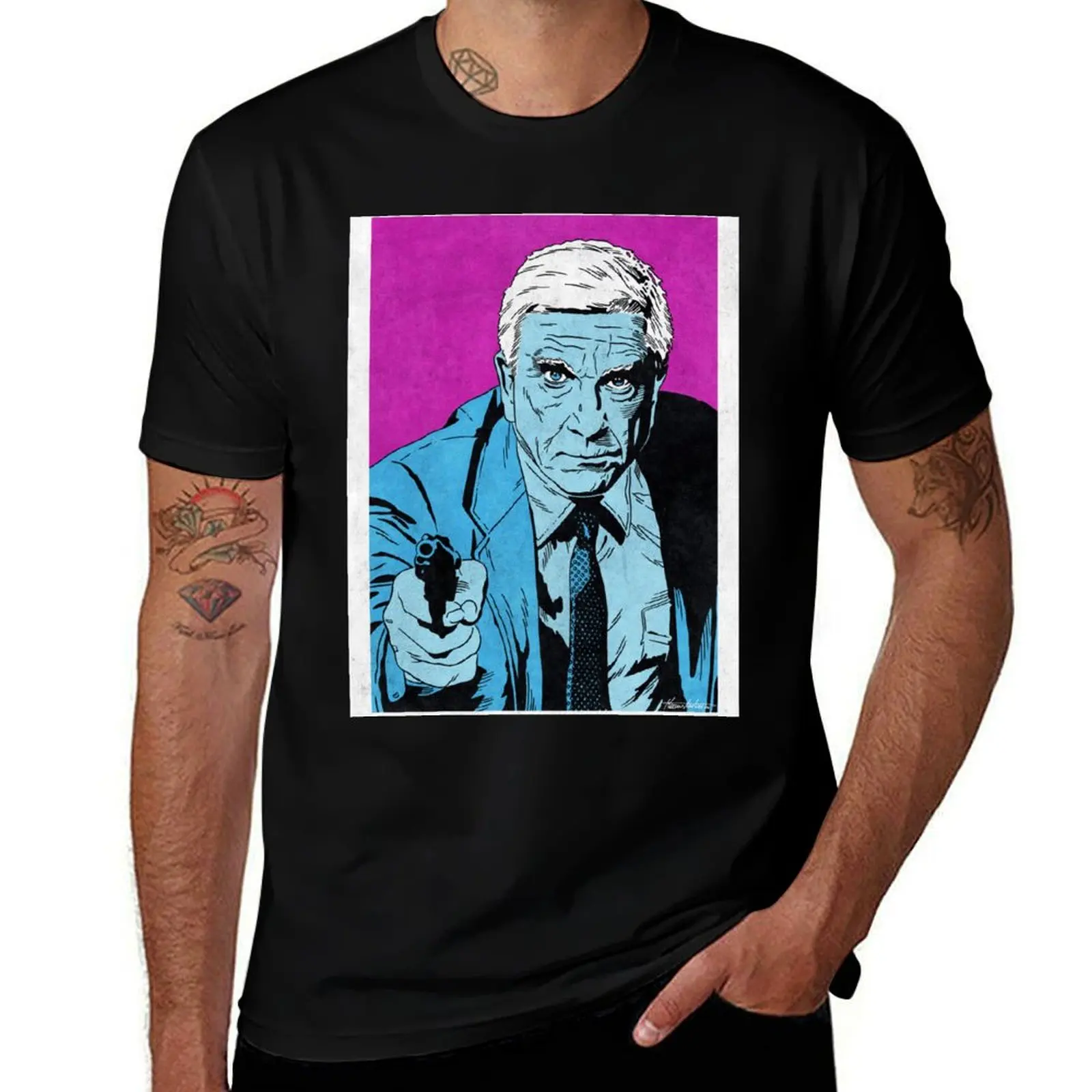 

FRANK DREBIN - The Naked Gun (Pop Art) T-Shirt Casual Everyday Short Sleeve T-Shirt