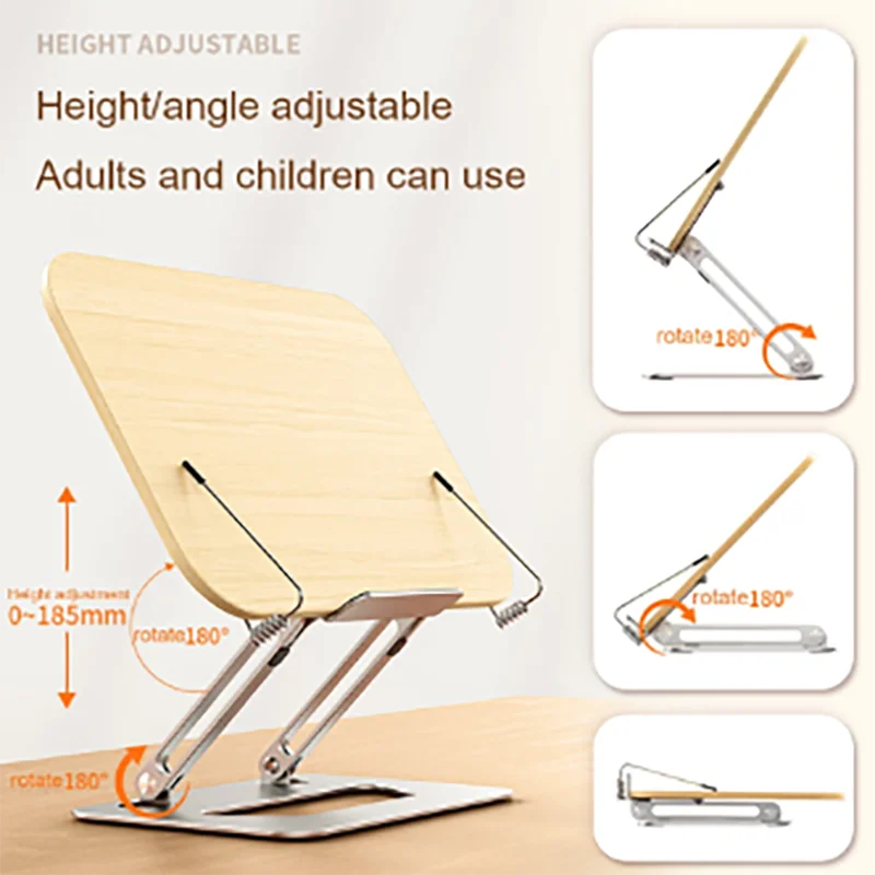 Foldable Laptop Reading Multifunctional  Alloy Laptop Study Desk Stand For MacBook Air Notebook Stand Adjustable Lazy Reading