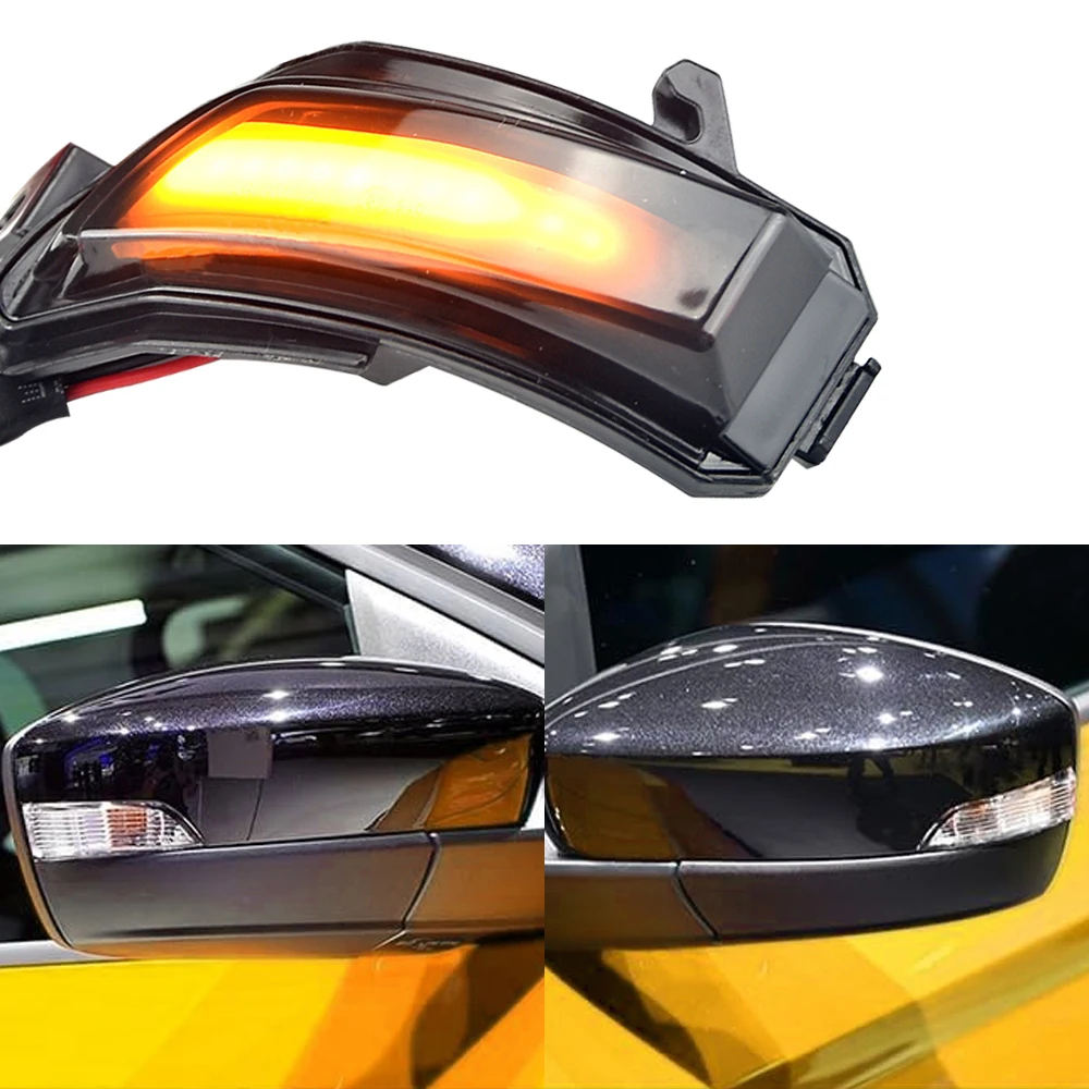 2 قطعة الجانب الجناح مرآة مؤشر ديناميكي بدوره إشارة مصباح ليد لسكودا فابيا 2014 2015 2016 2017 2018 2019 السريع 2017-2020 #4