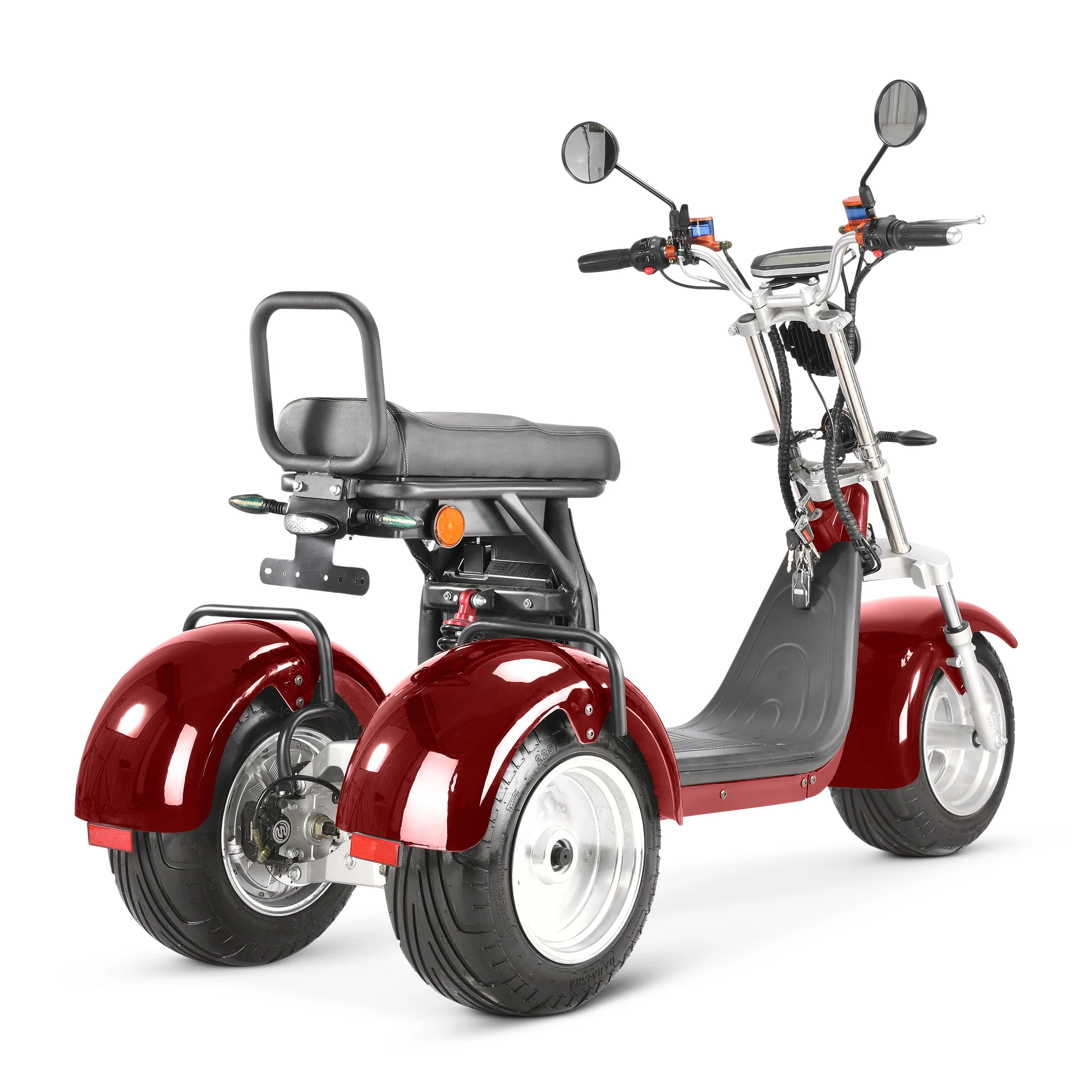 new EU Warehouse model CP-7 4000W 40AH dual motor powerful three wheel electric scooter electric tricycle citycoco road legal